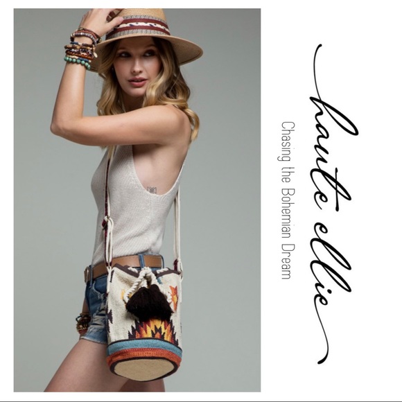 Southwest Zapotec Style Bucket Tote Bag - Picture 2 of 8